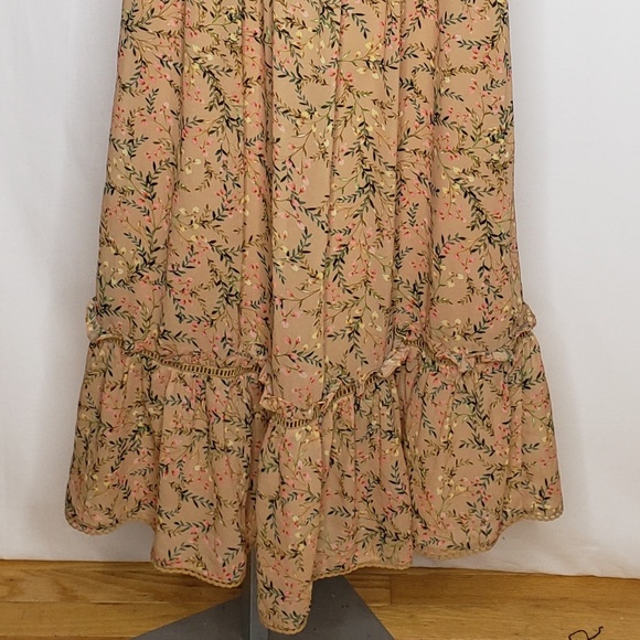 TJD x Revolve Floral Midi Dress Ruffle - Picture 3 of 5